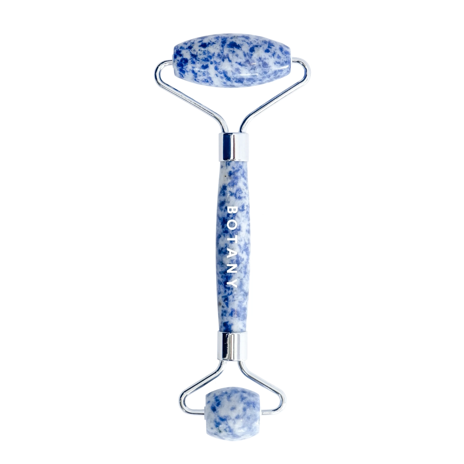 Crystal Face Roller Facial Massager for Lifting, Depuffing, Improving Skin Elasticity, Smoothing Fine Lines and Daily Lymphatic Drainage Massage. Blue Sodalite Crystal