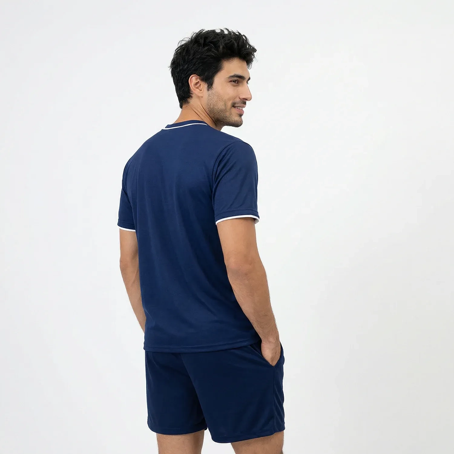 طقم بيجاما رجالي بأكمام قصيرة - قميص بأزرار أمامية وشورت - ملابس نوم خفيفة الوزن من قطعتين