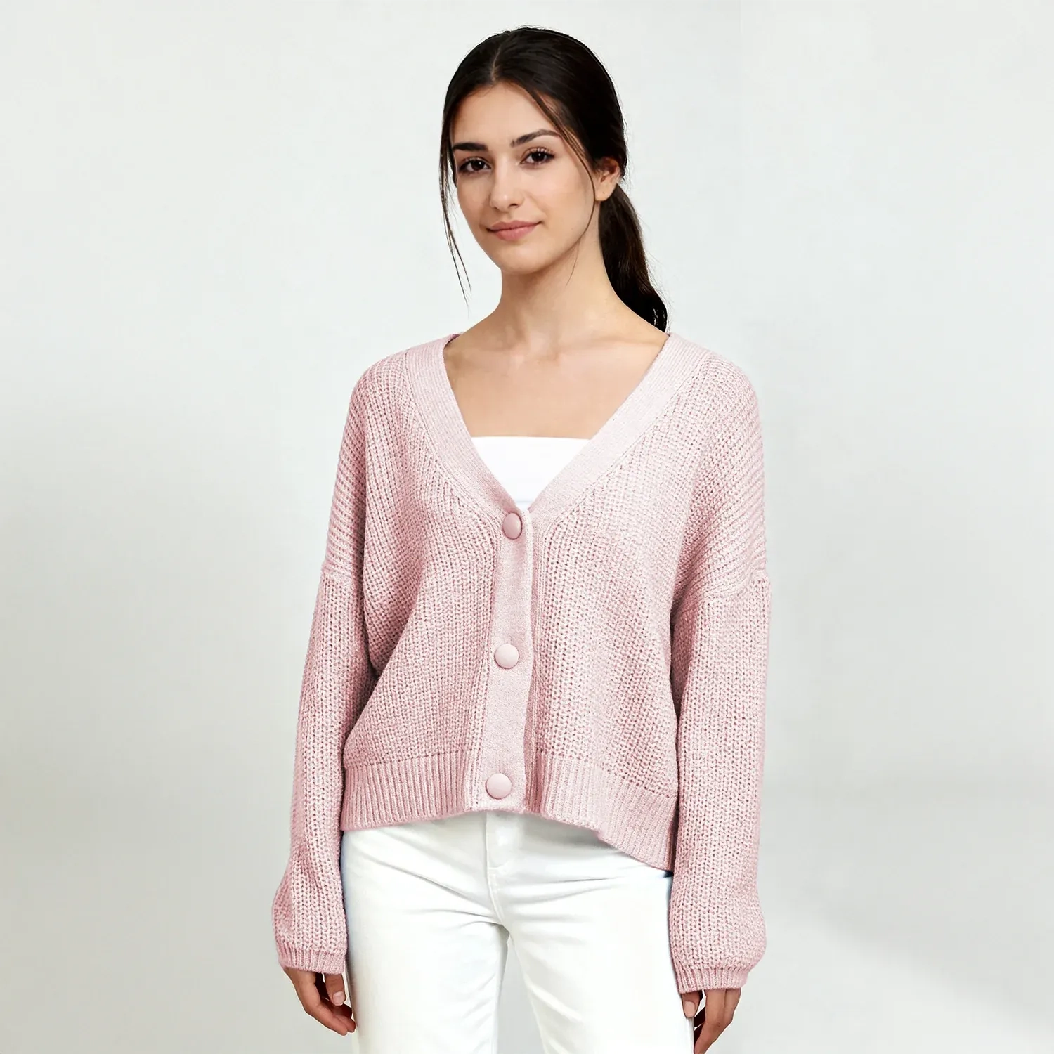 بوناسا تريكو - طقم نسائي من قماش مودال محبوك بلونين