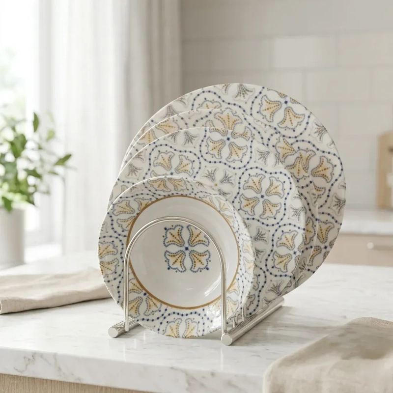 Porcelain Chichi Kar Porselen Dinnerware Set Leonberg Mandala Yellow Blue 24-Piece