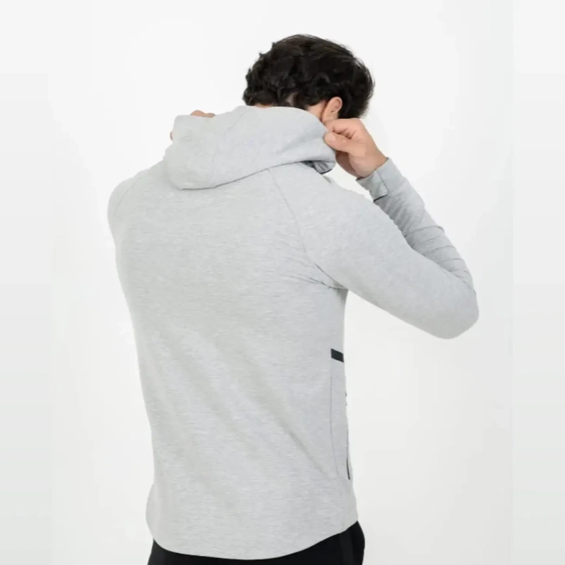Wings Jacket Tracktop Performance Full Zip Hooded Lightweight - Grey
