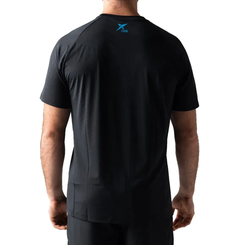 Drop Shot T Shirt Campa Performance Crew Neck Short Sleeve Technical - Black