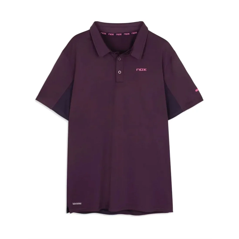 Nox Polo Pro Button Down Collar Breathable Polyester Elastane - Aubergine