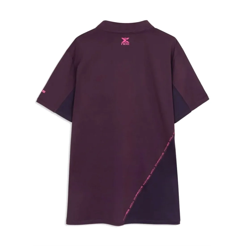 Nox Polo Pro Button Down Collar Breathable Polyester Elastane - Aubergine