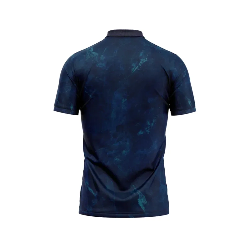 Wings T Shirt AquaTide V Neck Short Sleeve Dri Fit - Blue Black