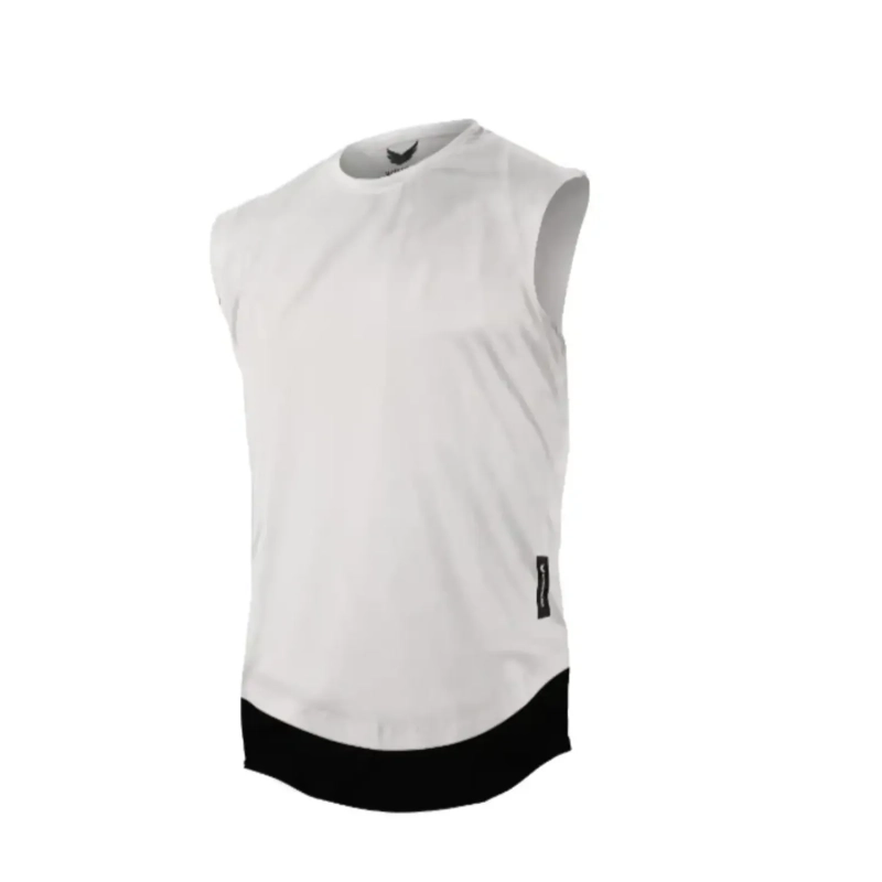 Wings Vest Designed 2 GO Crew Neck Sleeveless Polyester - White Black